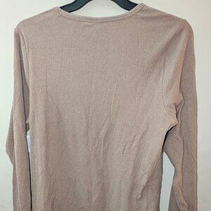 Old Navy NWT Women's Plush Tee Long Sleeve Ribbed Thermal Shirt Size XXL